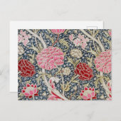 ヴィンテージ・フラワーパターン、ウィリアム・モリス ポストカード (正面/裏面)