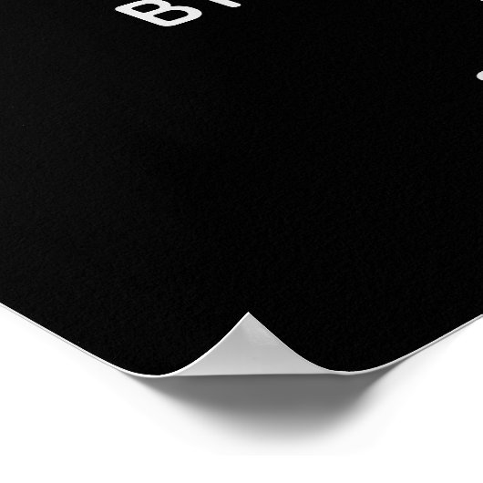 ヴィンテージ フラワーブラック ブライダルシャワー ブランチ ウェルカム ポスター (角)