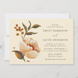 ヴィンテージ フラワーブーケ ウェディング 招待状