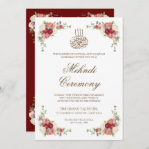 ヴィンテージ フラワーブーケ ボーダー イラーム・メヘンディ