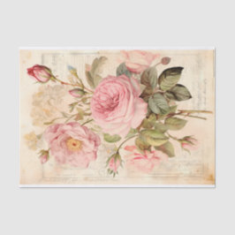 ヴィンテージ フラワーブーケ ローズ付き 薄葉紙