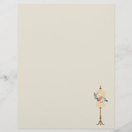 ヴィンテージ フラワープリント レターヘッド