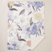 ヴィンテージ フラワープリント 1 シェルパブランケット (正面)