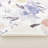 ヴィンテージ フラワープリント 1 シェルパブランケット (3/4)