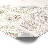 ヴィンテージ フラワーベイビー名前 ウォールアート (角)