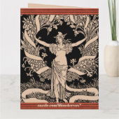 ヴィンテージ フラワーリースのグリーティングカード カード (裏面)