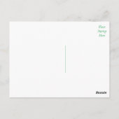 ヴィンテージ フラワール サンフラワー イエロー & グリーン フラワー ポストカード (裏面)