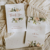 ヴィンテージ フラワール | 牡丹のブライダルシャワー サンキューカード