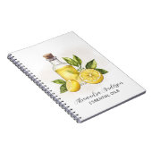 ヴィンテージ フラワーレモン エッセンシャルオイル ウォーターカラー ノートブック (右側)