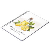 ヴィンテージ フラワーレモン エッセンシャルオイル ウォーターカラー ノートブック (左側)