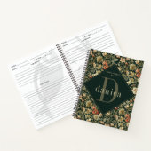 ヴィンテージ フラワーレース ウィリアム モリス ファミリーレシピ ノートブック (内部)