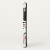 ヴィンテージ フラワー柄 ブラック リップキス Case-Mate iPhoneケース (裏面/左)