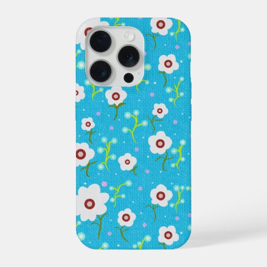 ヴィンテージ フラワー柄 モバイルカバー iPhoneケース (裏面)