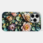 ヴィンテージ フラワー柄 iPhoneケース (裏面横)