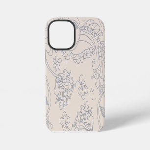 ヴィンテージ フラワー背景 iPhone 12 MINIケース