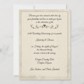 ヴィンテージ フラワー アニバーサリー セレブレーション 招待状 (裏面)