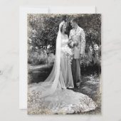 ヴィンテージ フラワー アニバーサリー セレブレーション 招待状 (正面)