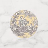 ヴィンテージ フラワー イエロー グレー トワール ド ジュー コンフェッティ (スモール正面)