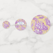 ヴィンテージ フラワー イエロー パープル トワール ド ジュー コンフェッティ (正面)