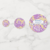 ヴィンテージ フラワー イエロー パープル トワール ド ジュー コンフェッティ (裏面)