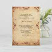 ヴィンテージ フラワー ウェディング 招待状 (スタンド正面)