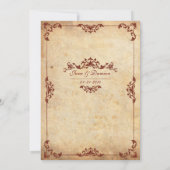 ヴィンテージ フラワー ウェディング 招待状 (裏面)