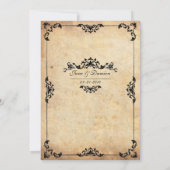 ヴィンテージ フラワー ウェディング 招待状 (裏面)