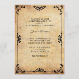 ヴィンテージ フラワー ウェディング 招待状