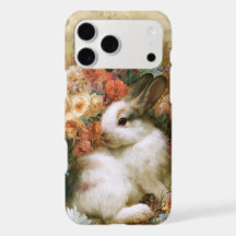 ヴィンテージ フラワー ウサギ iPhone カー