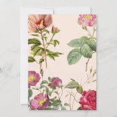 ヴィンテージ フラワー ガーデン ウェディング 招待状 (裏面)