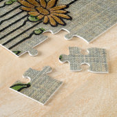 ヴィンテージ フラワー ガーデン デイジー 花柄 ジグソーパズル (側面)