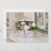 ヴィンテージ フラワー ギフト ボックス 招待状 (正面)