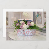 ヴィンテージ フラワー ギフト ボックス 招待状 (正面/裏面)