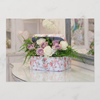 ヴィンテージ フラワー ギフト ボックス 招待状