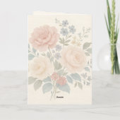 ヴィンテージ フラワー グリーティング カード (裏面)