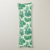 ヴィンテージ フラワー グリーン トワール ドゥ ジュイ ボディピロー (裏面 (縦))