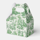 ヴィンテージ フラワー グリーン トワール ドゥ ジョワ ブライダル シャワー フェイバーボックス (裏面サイド)