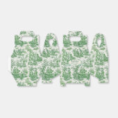 ヴィンテージ フラワー グリーン トワール・ド・ジュイ ブライダルシャワー フェイバーボックス (折り畳みなし)