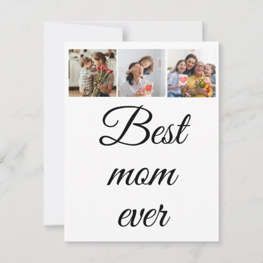 ヴィンテージ フラワー コラージュ フォト 母の日 カード (正面)