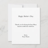 ヴィンテージ フラワー コラージュ フォト 母の日 カード (裏面)