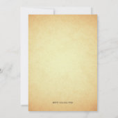 ヴィンテージ フラワー サイクル ブライダル シャワー 招待状 (裏面)