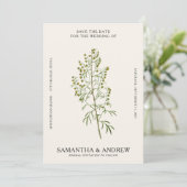 ヴィンテージ フラワー セーブ ザ デート 招待状 (スタンド正面)