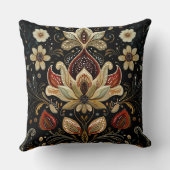 ヴィンテージ フラワー タペストリー アート プリント クッション (裏面)