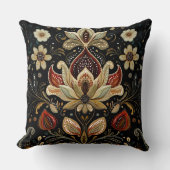 ヴィンテージ フラワー タペストリー アート プリント クッション (正面)
