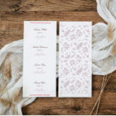 ヴィンテージ フラワー ダスト ローズ ピンク 結婚式 エスコート カード