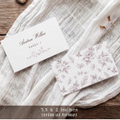 ヴィンテージ フラワー ダスト ローズ ピンク 結婚式 エスコート カード