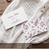 ヴィンテージ フラワー ダークワイン レッド 結婚式 エスコート カード
