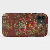ヴィンテージ フラワー チンツ柄 名前入り Case-Mate iPhoneケース (裏面(横))