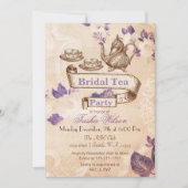 ヴィンテージ フラワー ティーパーティー ブライダルシャワーの招待状 招待状 (正面)