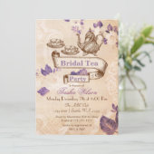 ヴィンテージ フラワー ティーパーティー ブライダルシャワーの招待状 招待状 (スタンド正面)